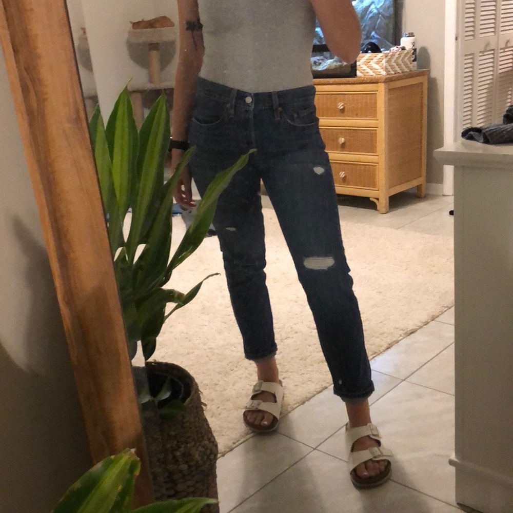 Levi’s 501 distressed jeans